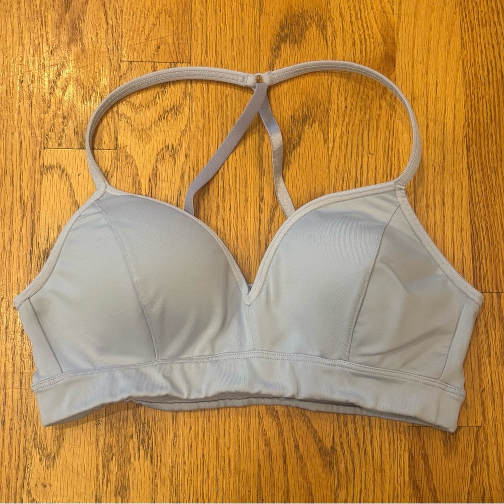 Athleta racerback with adjustable straps Light Blue Bralette padded size medium